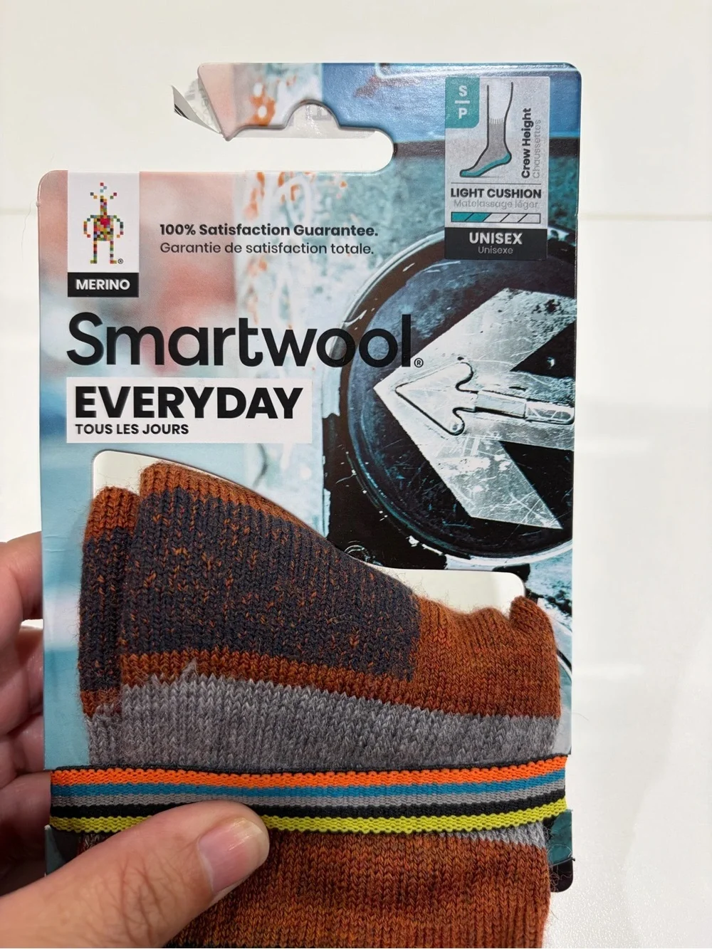 SmartWool Men's Small Everyday Barnsley Sweater Socks Picante NWT Stripes Red